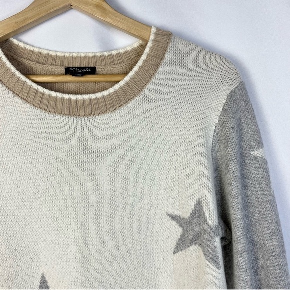 Splendid Mally Colorblock Star Crewneck Sweater S - Picture 4 of 5